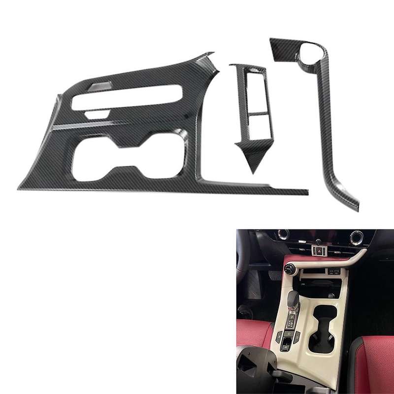 Car Carbon Fiber Center Console Gear Shift Panel Frame Cover Trim Car Accessories for NX 260 2022