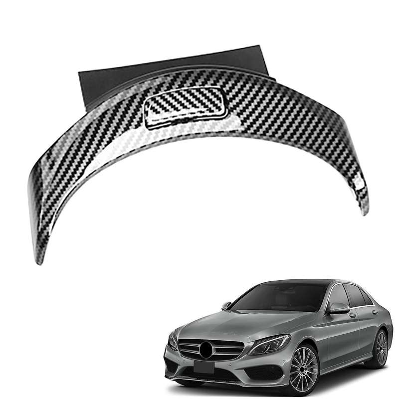 Car Carbon Fiber Center Console Armrest Switch Button Trim Cover Replacement for C GLC Class W205 W2