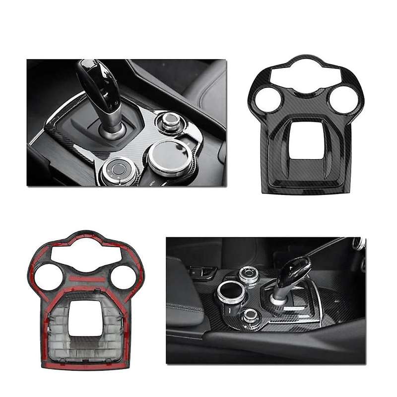 Car Carbon Fiber Center Console Gear Shift Panel Trim for 2016 2017 2018