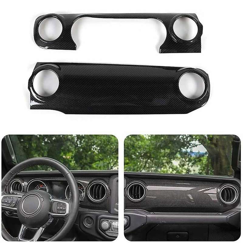 Car Carbon Fiber Center Consoles Decorative Stickers Accessory Interior for JL JT 2018-2020