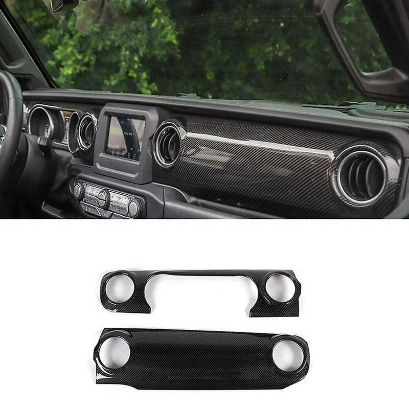 Car Carbon Fiber Center Consoles Decorative Stickers Accessory Interior for JL JT 2018-2020