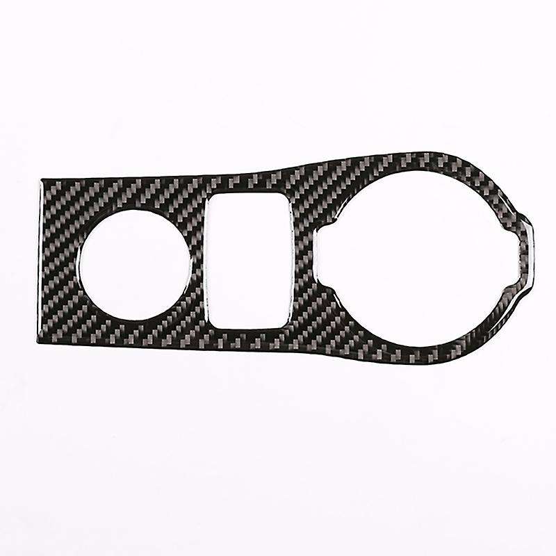 Car Carbon Fiber Center Console Water Cup Holder Decoration Cover Trim Stickers for Smart 453 Fortwo