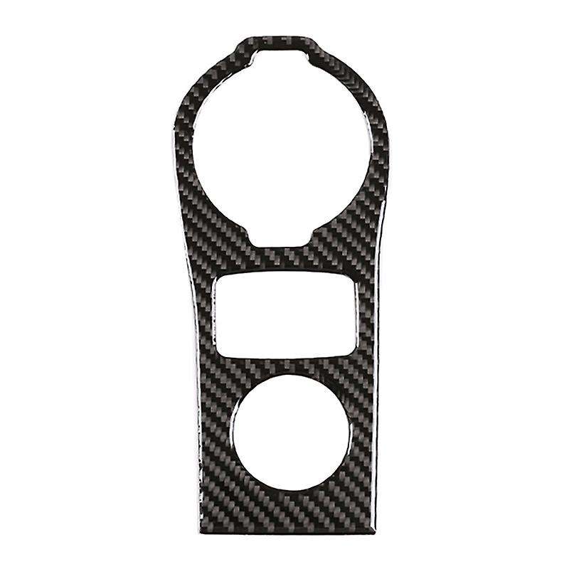 Car Carbon Fiber Center Console Water Cup Holder Decoration Cover Trim Stickers for Smart 453 Fortwo
