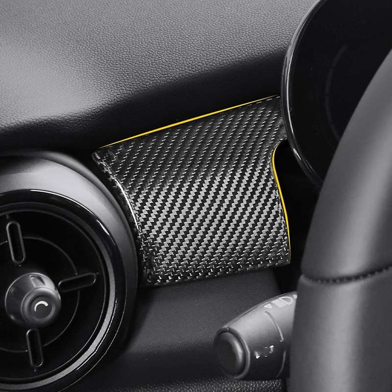 Car Carbon Fiber Central Control Instrument Panel Decorative Cover Trim Sticker for F55 F56 F57 2021