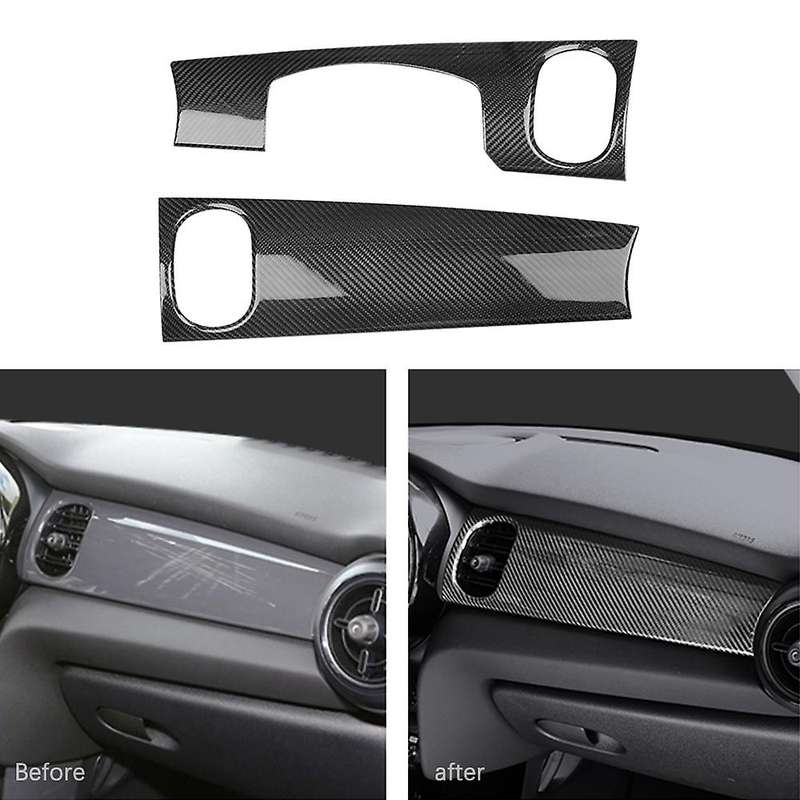 Car Carbon Fiber Central Control Instrument Panel Decorative Cover Trim Sticker for F55 F56 F57 2021