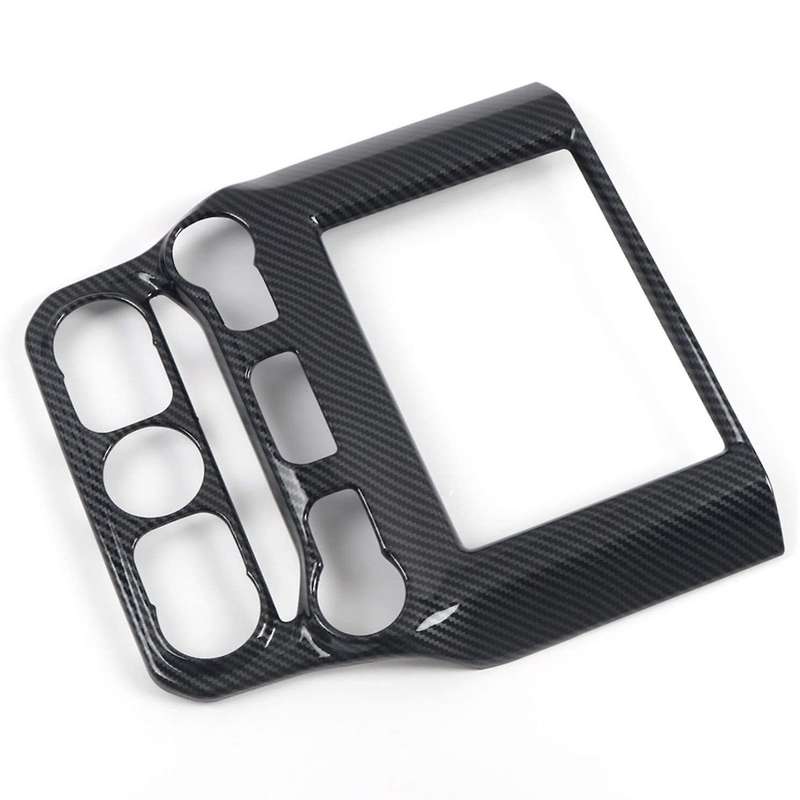 Car Carbon Fiber Central Control Navigation Screen Cover Trim for Ram 1500 2019 2020 Accessories