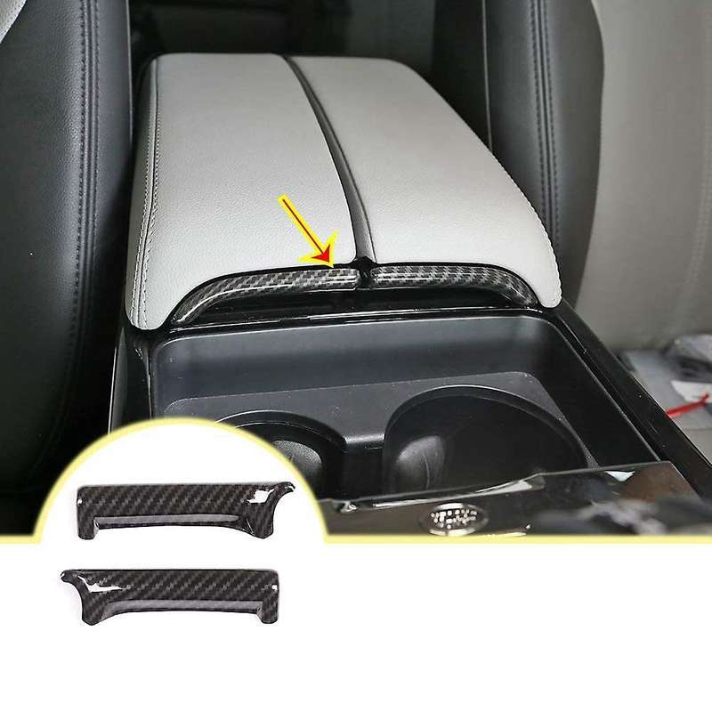 Car Carbon Fiber Central Armrest Box Switch Strip Cover Trim for Range Evoque 2020 Interior Accessor
