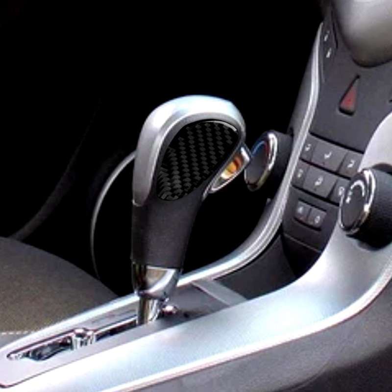 Car Carbon Fiber Center Control Gear Shift Knob Decorative for 2009-2015