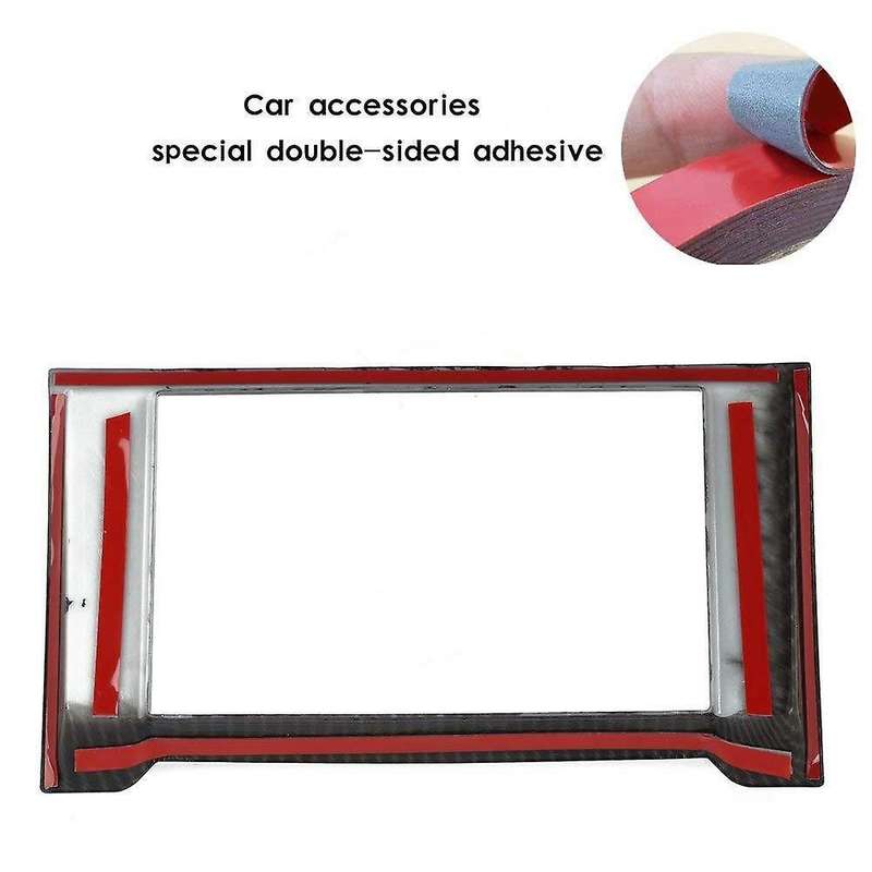 Car Carbon Fiber Central Control Navigation GPS Radio Panel Trim for 2015-2017