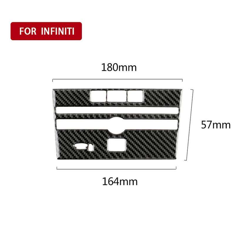 Car Carbon Fiber Central Control CD Panel Cover Trim Decoration Sticker for Q50 Q60 2014-2018