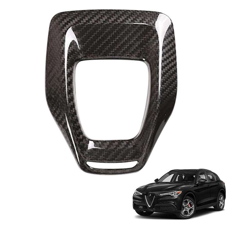 Car Carbon Fiber Central Gear Panel Control Panel Decal Interior Modification for Stelvio 2020-2022