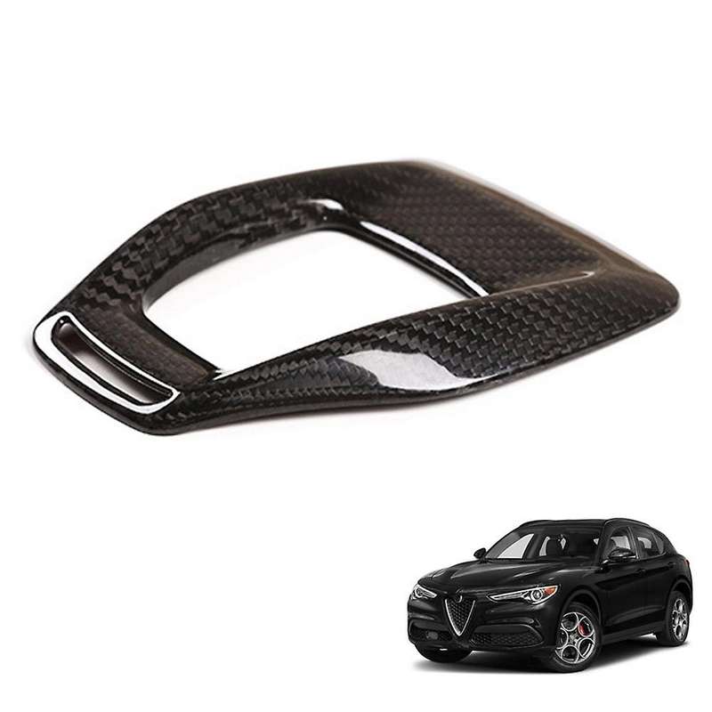 Car Carbon Fiber Central Gear Panel Control Panel Decal Interior Modification for Stelvio 2020-2022