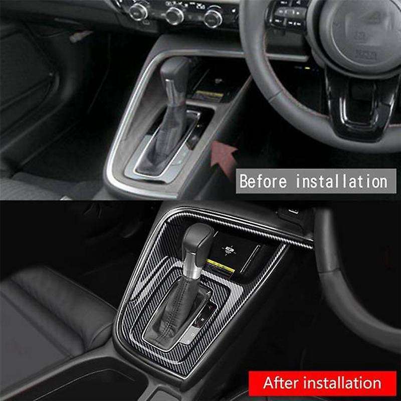 Car Carbon Fiber Central Gear Panel Control Panel Decal Interior Modification for -v Vezel 2022 202