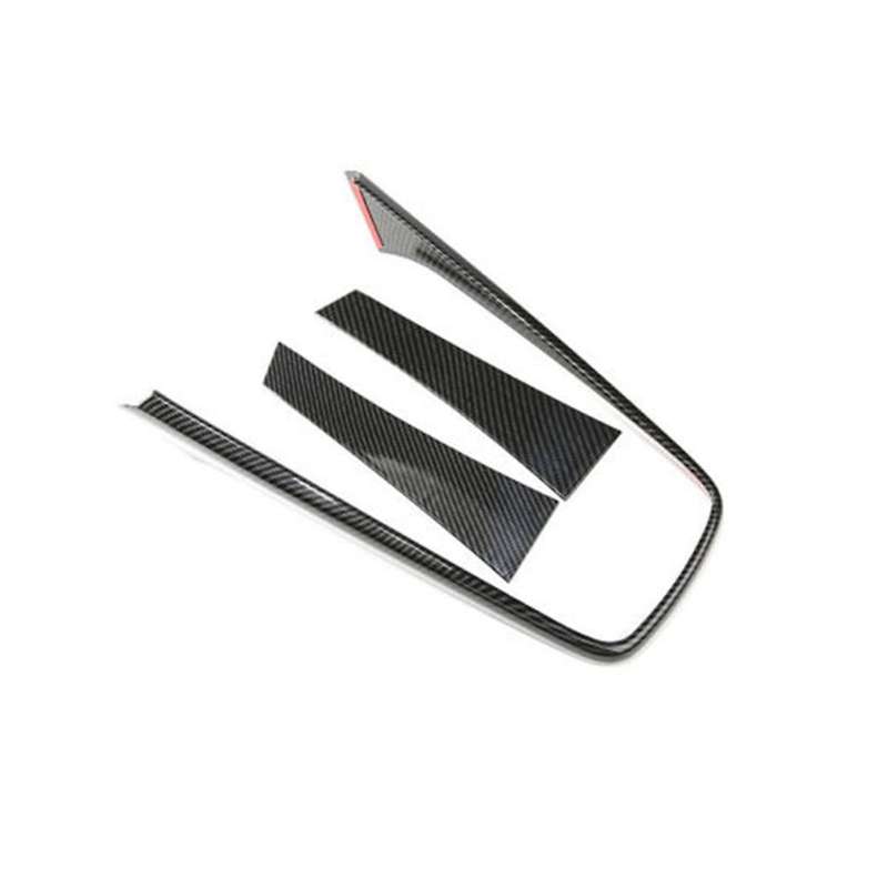 Car Carbon Fiber Console Gear Shift and Central Control Decorative Frame Cover Trim for 2018-2019