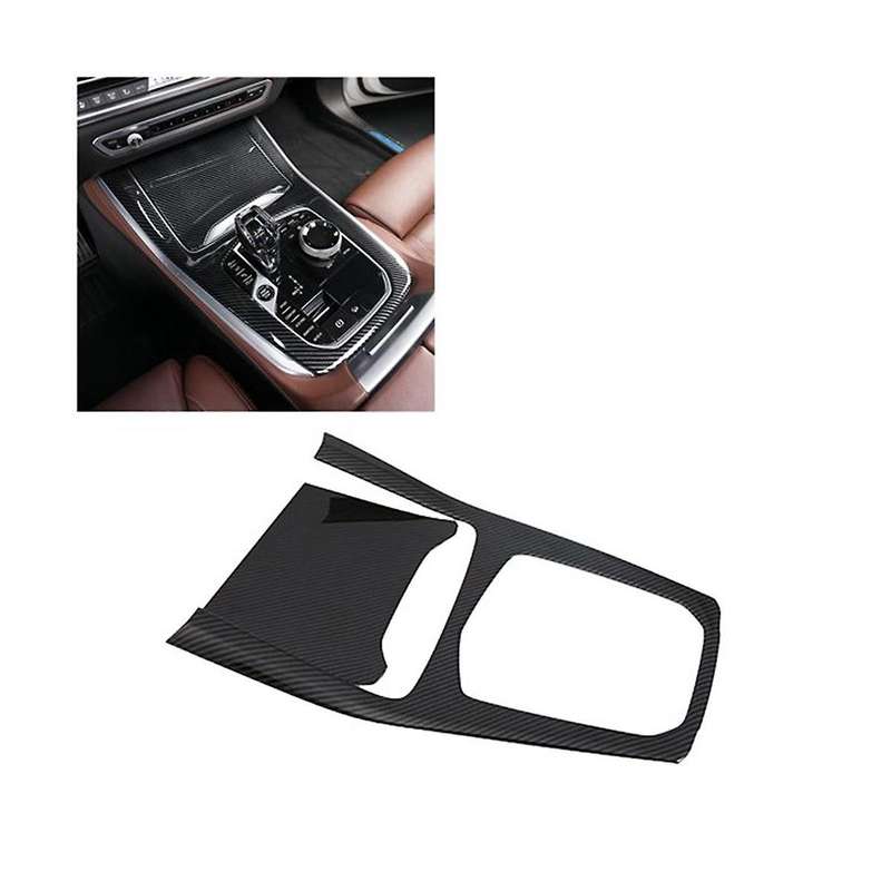 Car Carbon Fiber Central Gear Panel Control Panel Decal Interior Modification for X5 G05 2019-2021