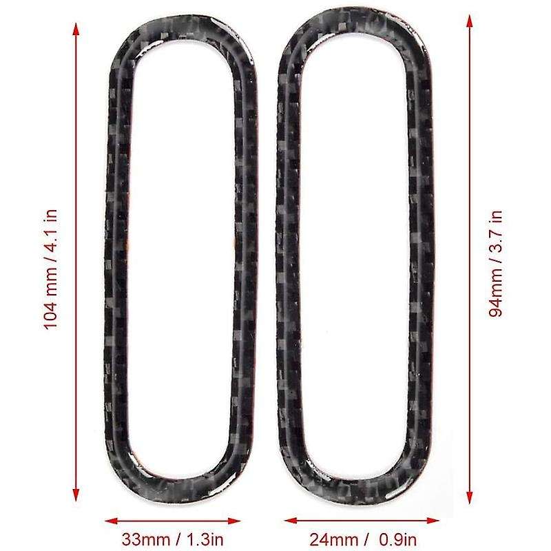 Car Carbon Fiber Door Air Conditioner Vent Frame Sticker, Car Sticker Cover Trim Panel,for 2009-2013
