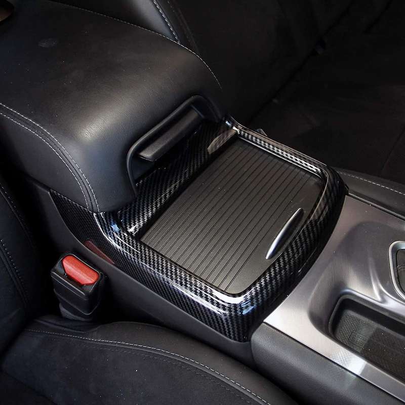 Car Carbon Fiber Cup Holder Cover Trim Decor Sticker for Charger 2015-2020 Accessories