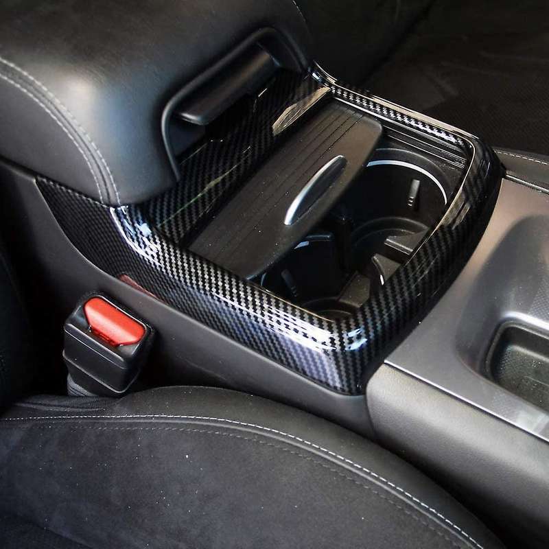 Car Carbon Fiber Cup Holder Cover Trim Decor Sticker for Charger 2015-2020 Accessories
