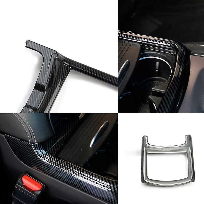 Car Carbon Fiber Cup Holder Cover Trim Decor Sticker for Charger 2015-2020 Accessories