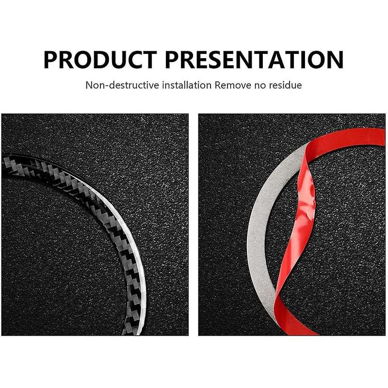 Car Carbon Fiber Door Audio Speaker Sticker Cover Trim Decal Ring for - 3 Series E90 E92 E93 2005-20