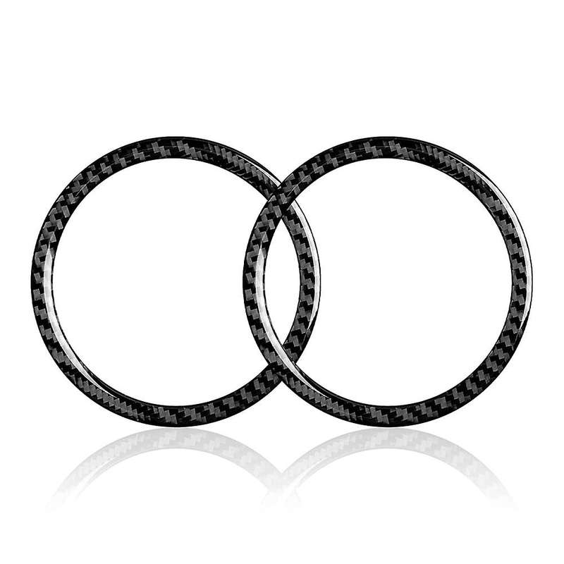 Car Carbon Fiber Door Audio Speaker Sticker Cover Trim Decal Ring for - 3 Series E90 E92 E93 2005-20