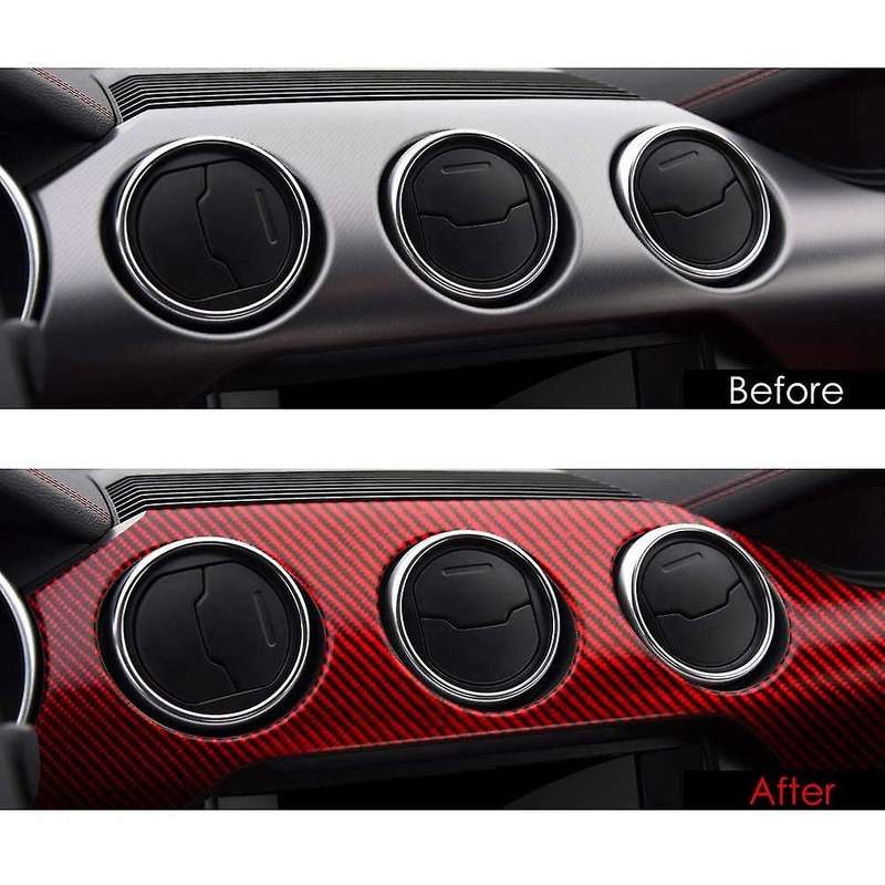Car Carbon Fiber Dashboard Decoration Sticker Package,Interior Modification Decoration Cover,for 201
