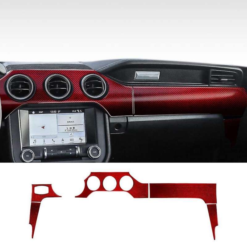 Car Carbon Fiber Dashboard Decoration Sticker Package,Interior Modification Decoration Cover,for 201