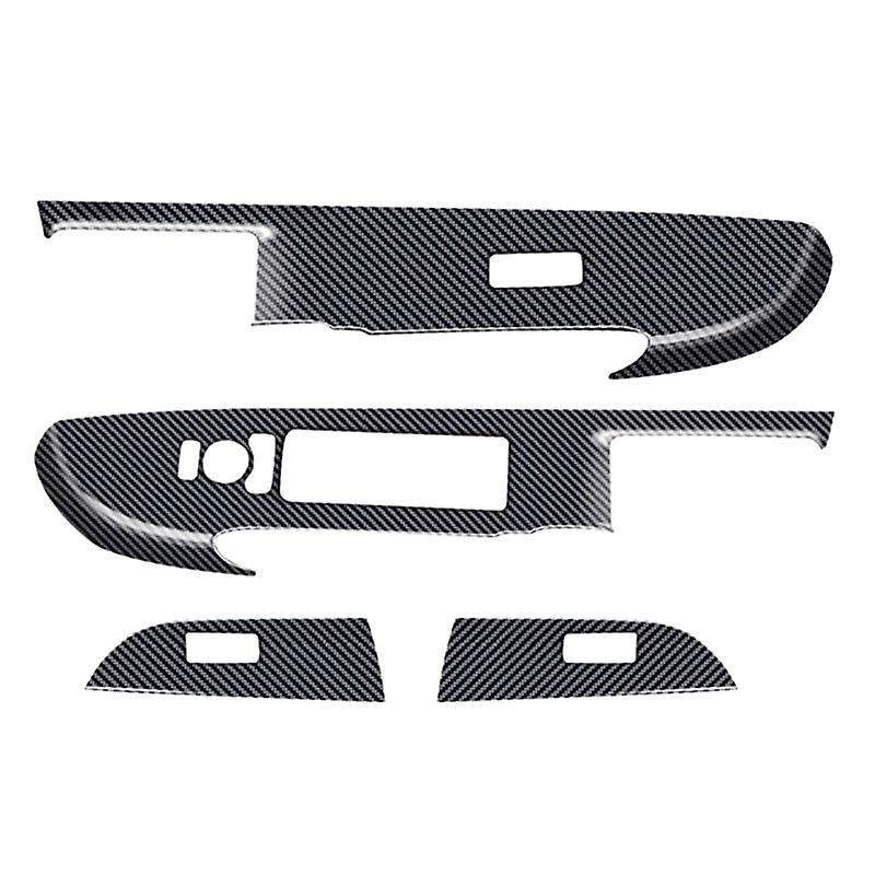 Car Carbon Fiber Door Handle Window Lift Switch Panel Cover Trim Decorator Accessories for Raize