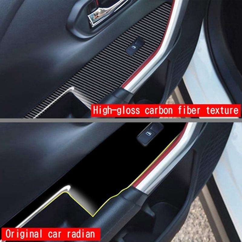 Car Carbon Fiber Door Handle Window Lift Switch Panel Cover Trim Decorator Accessories for Raize