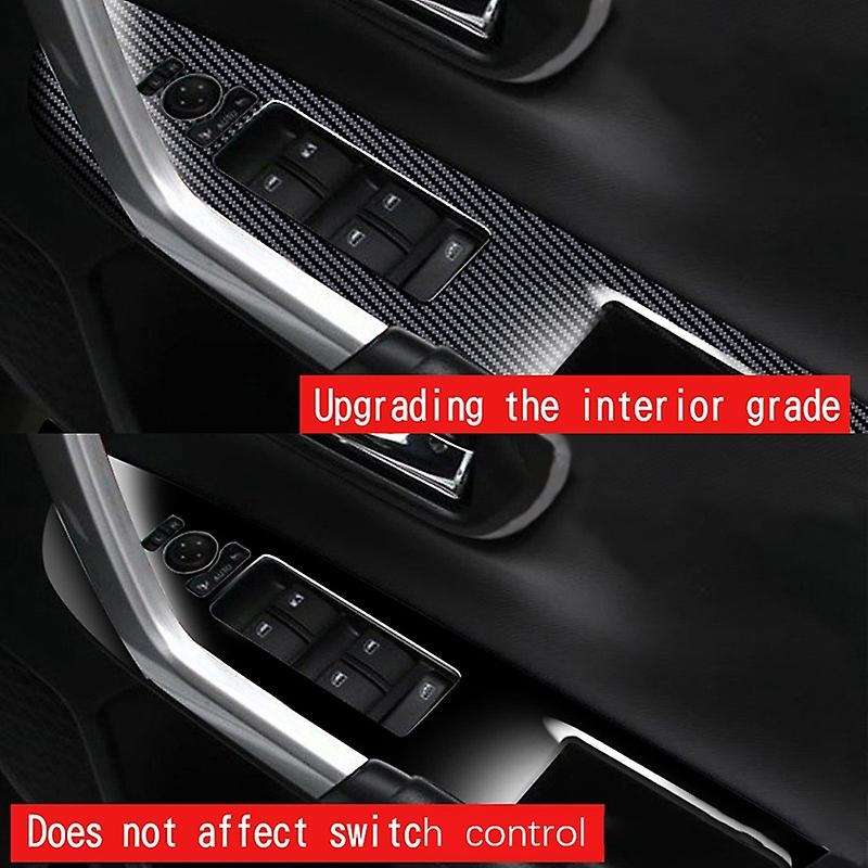 Car Carbon Fiber Door Handle Window Lift Switch Panel Cover Trim Decorator Accessories for Raize