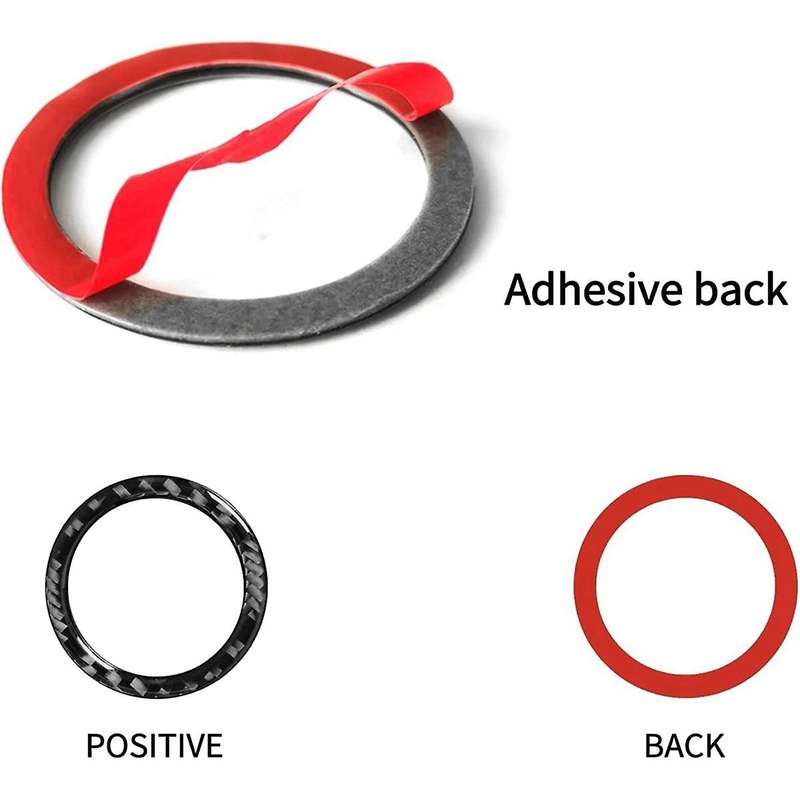 Car Carbon Fiber Engine Start Stop Button Ring Trim Cover for IS IS250 IS300 IS350C 2006-2012