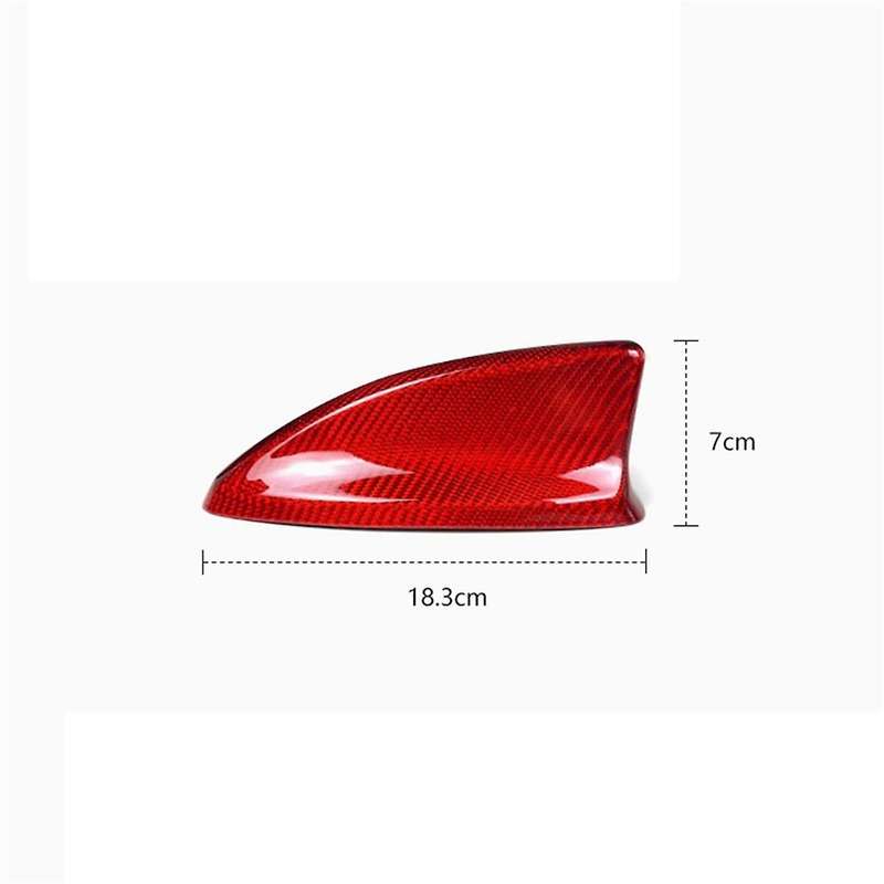 Car Carbon Fiber Fin Antenna Cover for 11Th Sedan Hatchback and Type R 2022-UP(Red)