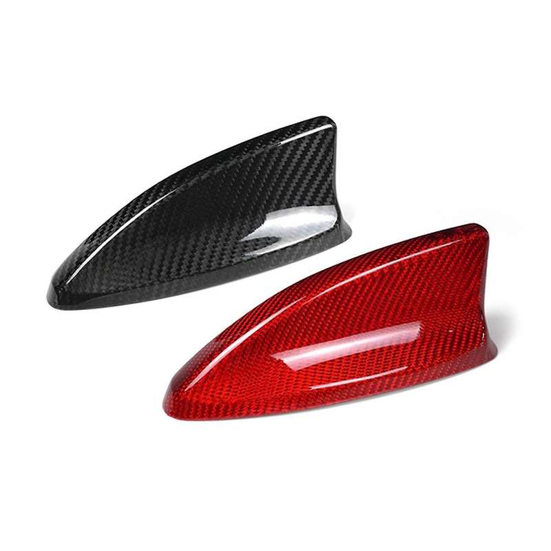 Car Carbon Fiber Fin Antenna Cover for 11Th Sedan Hatchback and Type R 2022-UP(Red)