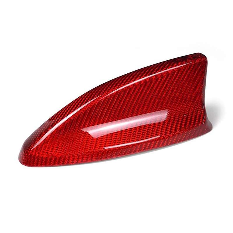 Car Carbon Fiber Fin Antenna Cover for 11Th Sedan Hatchback and Type R 2022-UP(Red)