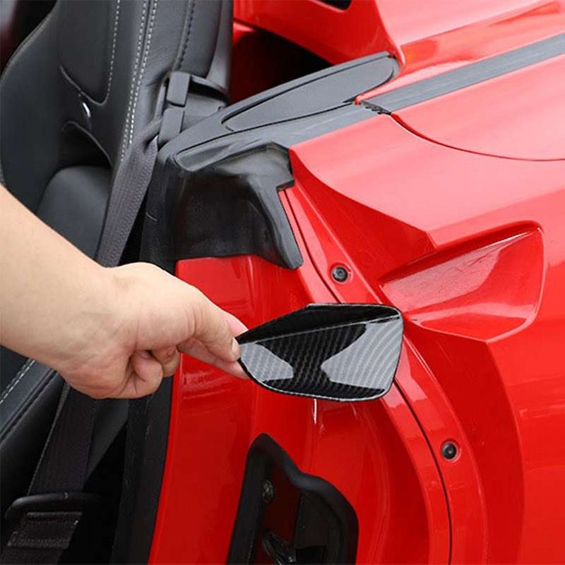 Car Carbon Fiber External Door Handle Bowl Cover Cup Cavity for Corvette C7 2014-2019