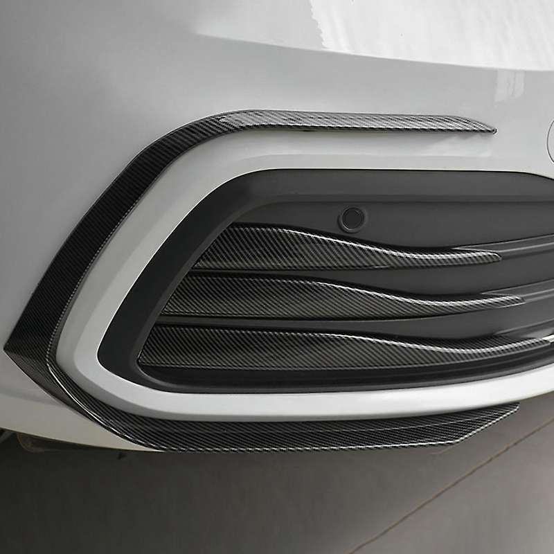 Car Carbon Fiber Front Bumper Fog Light Lower Grille Frame Spoiler Splitter for Golf 8 MK8 2020 2021