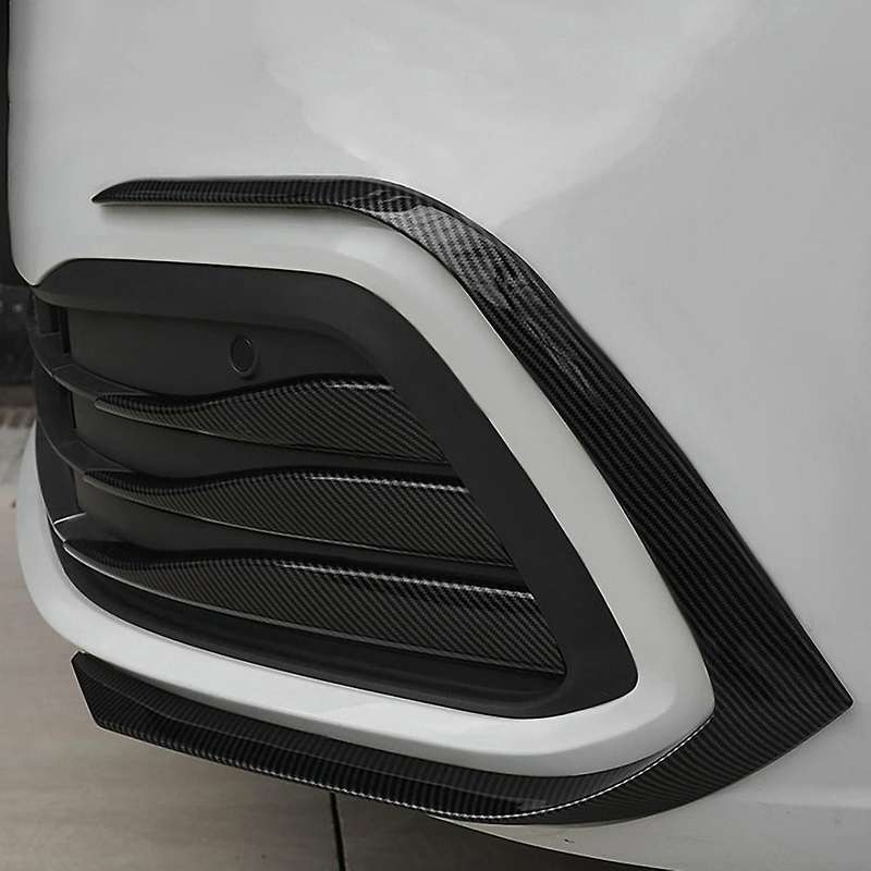 Car Carbon Fiber Front Bumper Fog Light Lower Grille Frame Spoiler Splitter for Golf 8 MK8 2020 2021