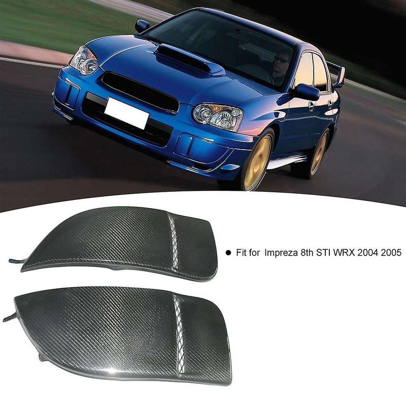 Car Carbon Fiber Fog Light Bumper Bezel Cover Caps for 04-05