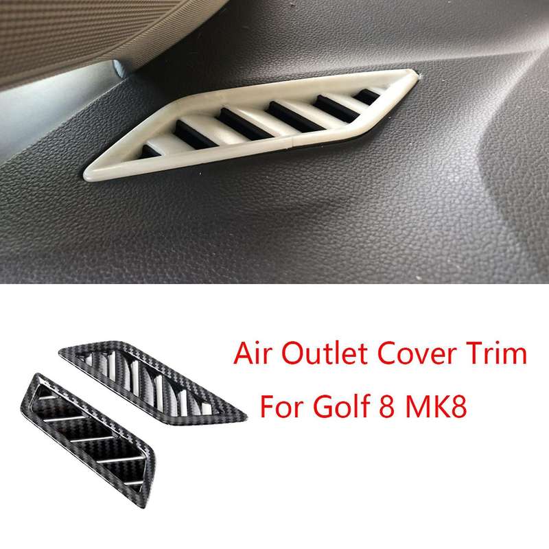Car Carbon Fiber Front Dashboard Air Condition Vent Outlet Cover Trim for Golf 8 MK8 2021