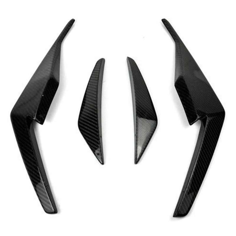 Car Carbon Fiber Front Bumper Splitter Spoiler Fog Light Canard for R8 2019-2023 Accessories