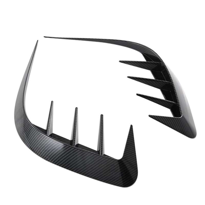 Car Carbon Fiber Front Bumper Splitter Spoiler Covers Trim Fog Lights Eyebrow Wind Knife for Venza 2