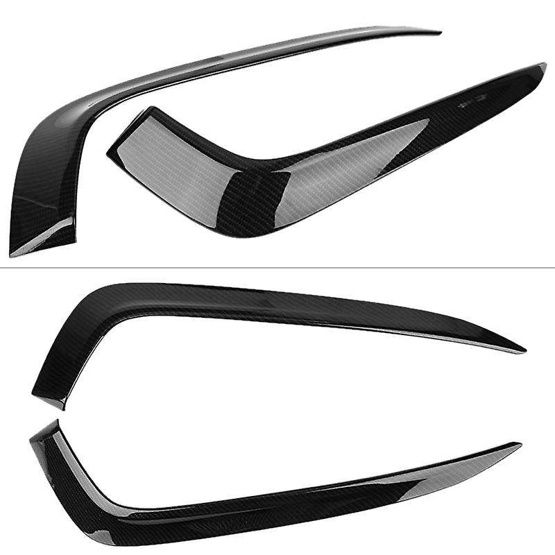 Car Carbon Fiber Front Fog Fight Lamp Eyebrow Cover Strip for 10Th Generation 2016+