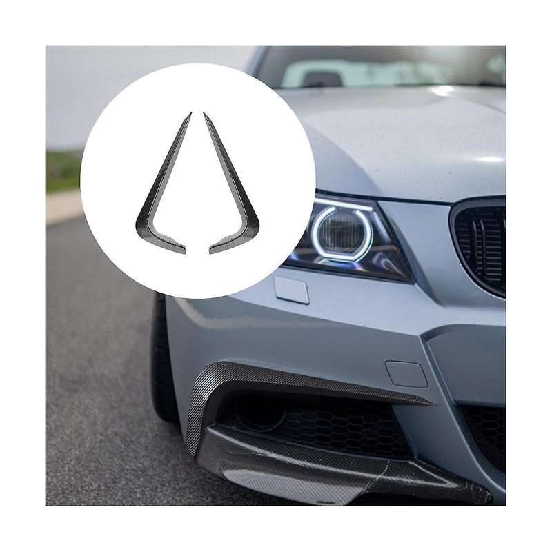 Car Carbon Fiber Front Bumper Splitter Spoiler Trim Fog Light Canard for 3 Series E90 E91 2009-2012