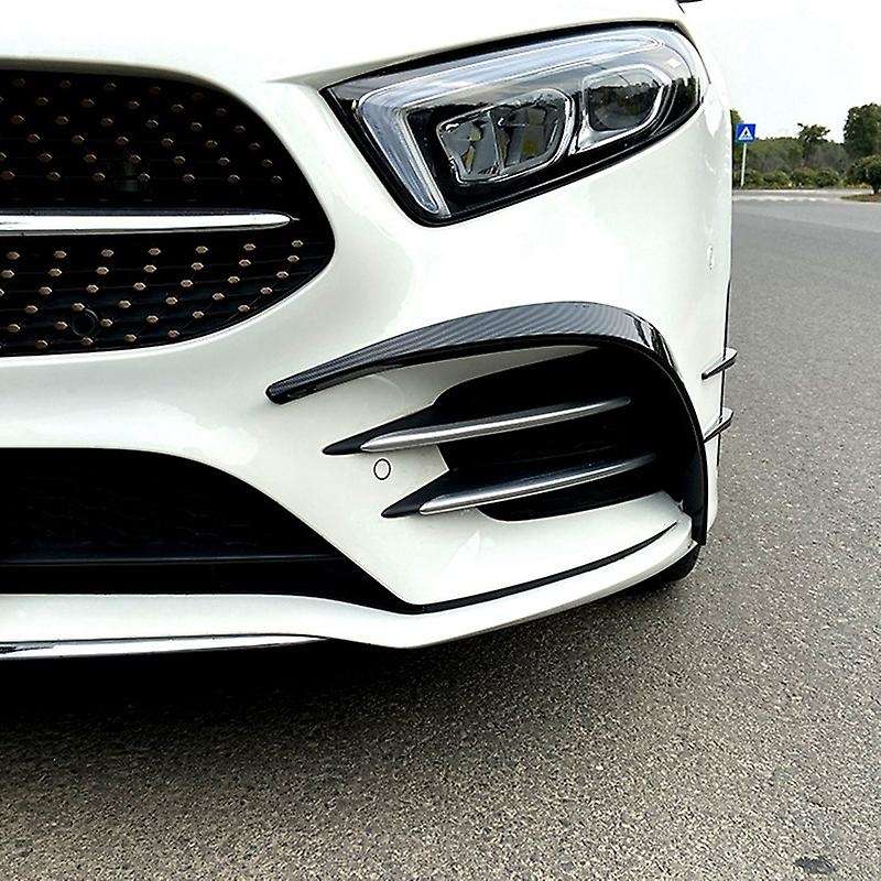 Car Carbon Fiber Front Bumper Spoiler Spoilers Side Wing Decorative Cover for a Class W177 A180 A200