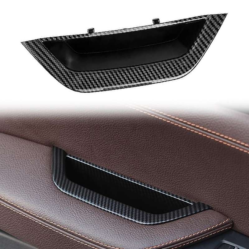 Car Carbon Fiber Front Left Interior Inner Door Handle Pull Trim Cover for F25 F26 X3 X4 2011-2017 L
