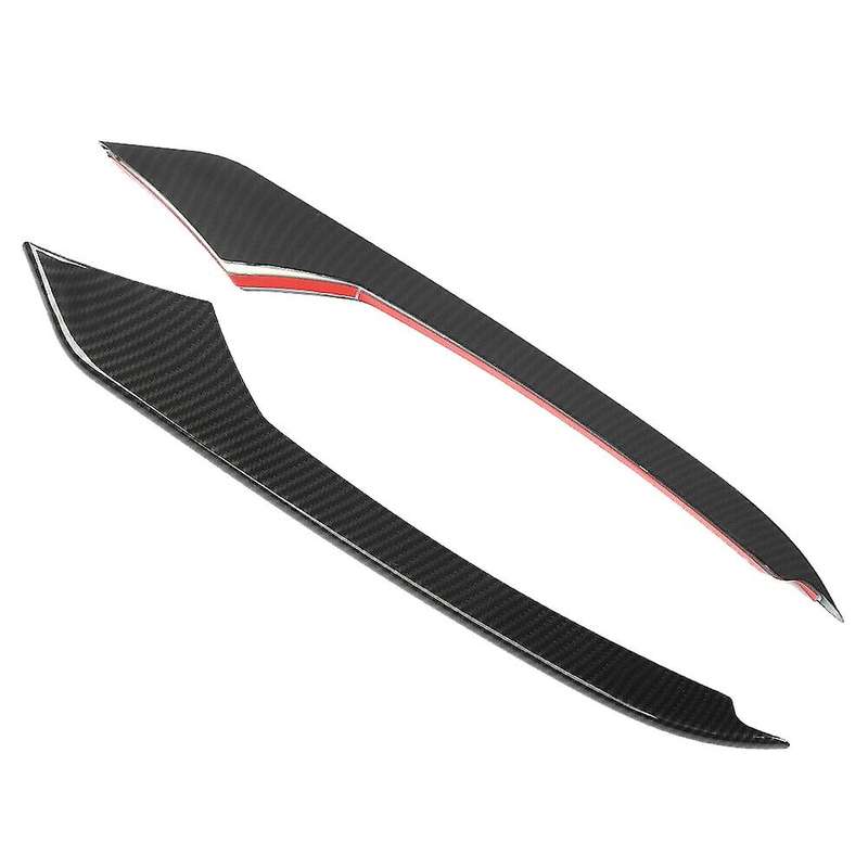 Car Carbon Fiber Front Fog Light Lamp Eyebrow Cover Trim for 2015-2018