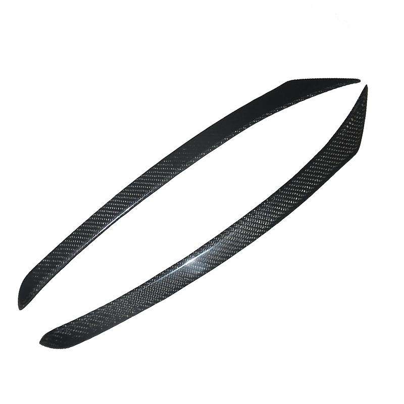 Car Carbon Fiber Front Head Light Eyebrow Cover Trim for Rogue 14-16