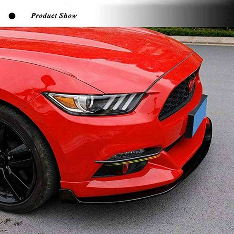 Car Carbon Fiber Front Fog Light Lamp Eyebrow Cover Trim for 2015-2017