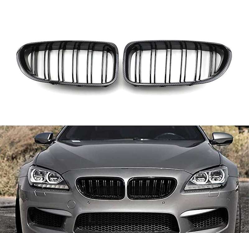 Car Carbon Fiber Front Kidney Grille Grill for M6 F06 F12 F13 650I 640I 2012-2017