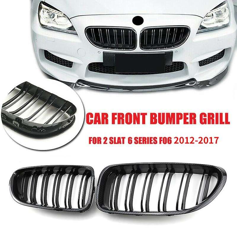 Car Carbon Fiber Front Kidney Grille Grill for M6 F06 F12 F13 650I 640I 2012-2017